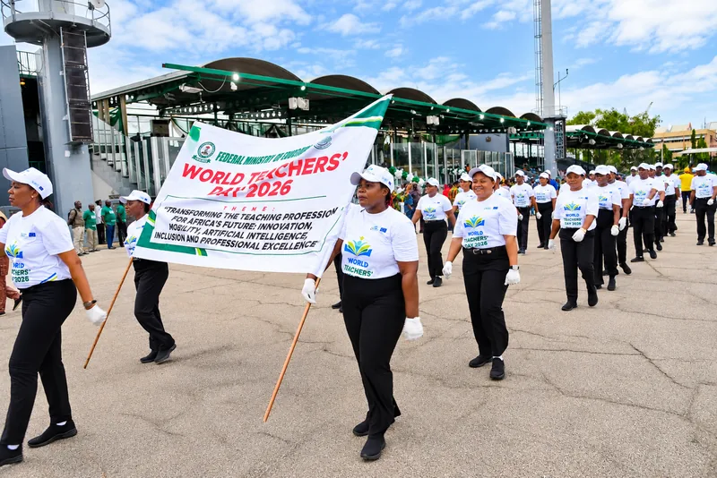 March-past by staff of the Federal Ministry of Education (FME).